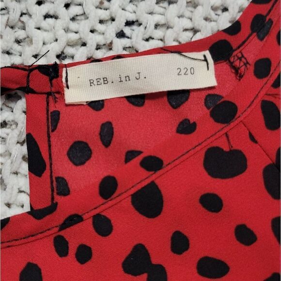 Reb. In J red spotted midi dress sz S - Picture 6 of 9
